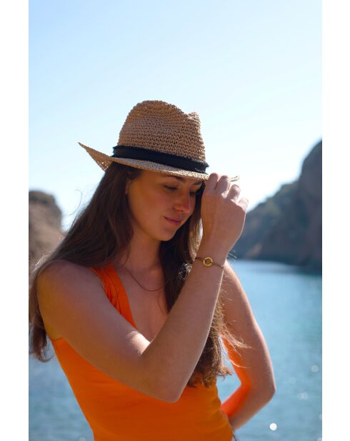 Fusion Armband aus vergoldetem Schwarzgoldglitter