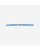 Bracelet lettre T Enfant Plaqué Argent Bleu ciel