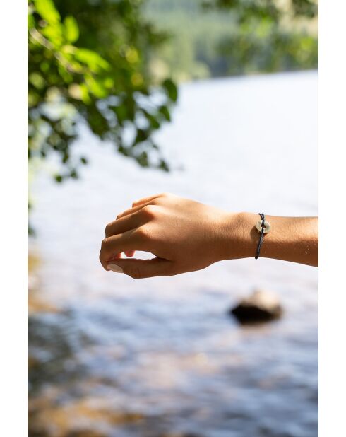 Vergulde Pyrgos-armband met glitter marineblauw