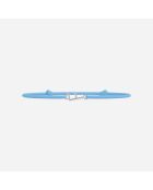 Hemelsblauwe verzilverde letter F-armband voor kinderen