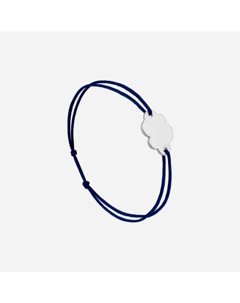 Middernachtblauwe verzilverde wolkarmband