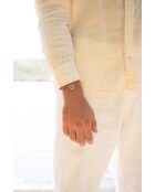 Orangefarbenes versilbertes leeres Herzarmband