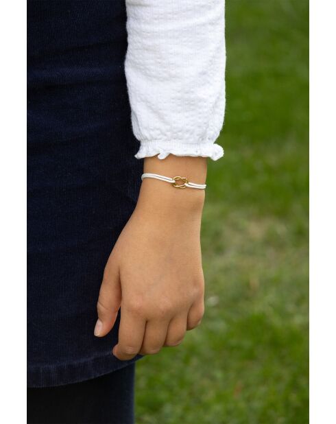 Bracelet Agathe Noeud 16mm Plaqué Or Enfants