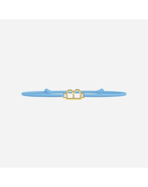 Letter B-armband - gouden letters voor kinderen met gouden letters - goud voor kinderen - hemelsblauw