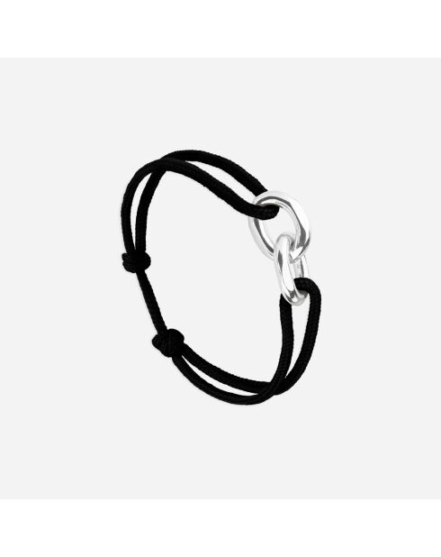 Ubud Union 22 mm schwarzes versilbertes Armband