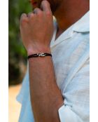 Ubud Union 22 mm schwarzes versilbertes Armband