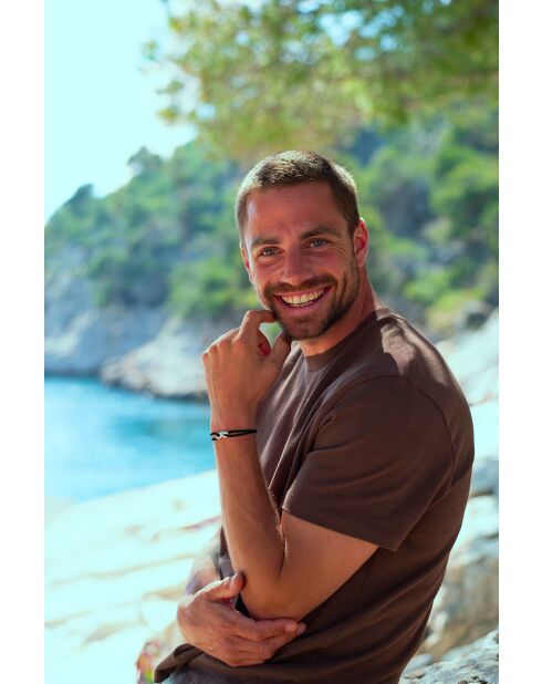 Ubud Union 22 mm schwarzes versilbertes Armband