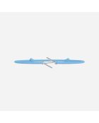 Hemelsblauwe verzilverde letter N-armband voor kinderen