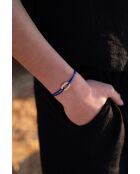 Koningsblauwe verzilverde Estrope-armband