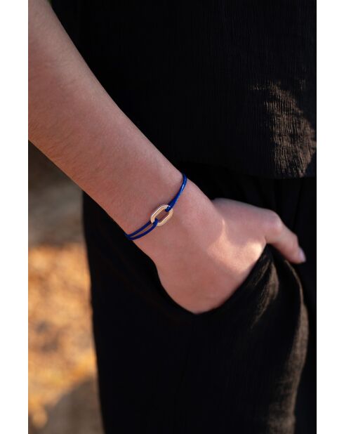 Koningsblauwe verzilverde Estrope-armband