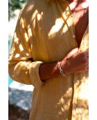 Piran Union 22mm armband verzilverd beige en wit