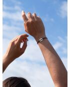 Schwarz vergoldetes Netzarmband