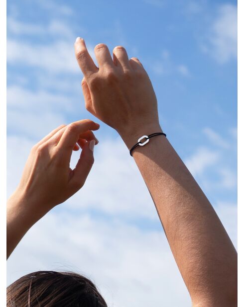 Schwarz vergoldetes Netzarmband