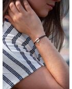 Schwarz vergoldetes Netzarmband