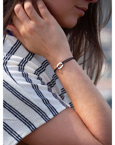 Schwarz vergoldetes Netzarmband