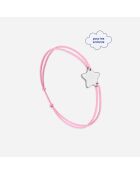 Rosafarbenes versilbertes Sternarmband für Kinder