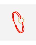 Fluo oranje vergulde frequentiearmband