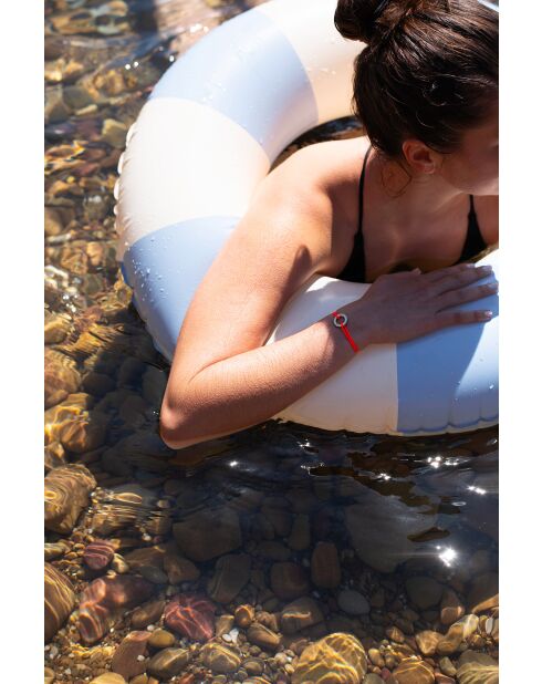 Fluo oranje vergulde frequentiearmband