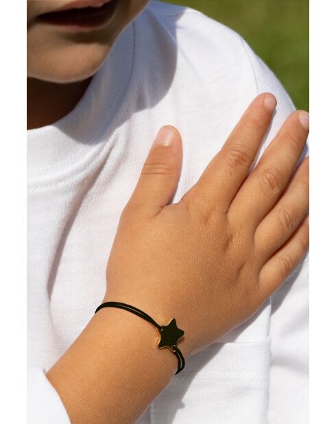 Zwartvergulde kinderarmband met sterren