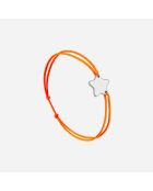 Orangefarbenes versilbertes Sternarmband