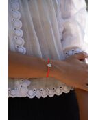 Orangefarbenes versilbertes Sternarmband