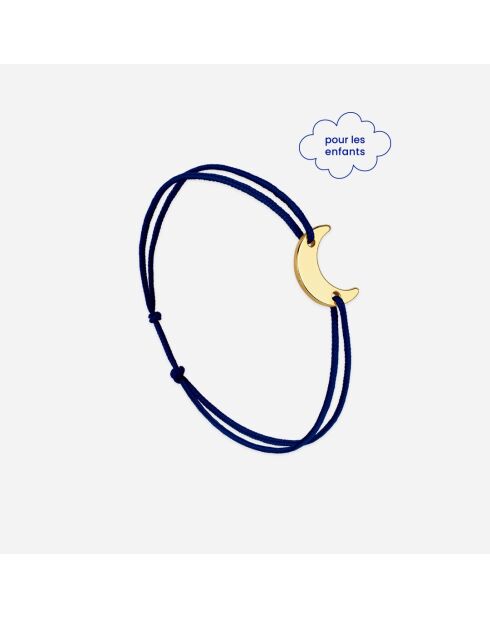 Middernachtblauwe vergulde maanarmband voor kinderen