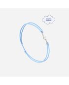 Bracelet Éclair enfant plaqué argent bleu ciel