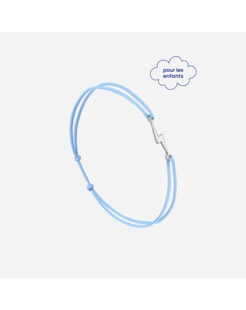 Bracelet Éclair enfant plaqué argent bleu ciel