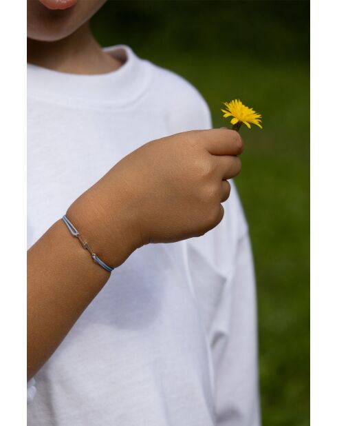 Bracelet Éclair enfant plaqué argent bleu ciel