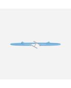 Hemelsblauwe verzilverde letter H-armband voor kinderen