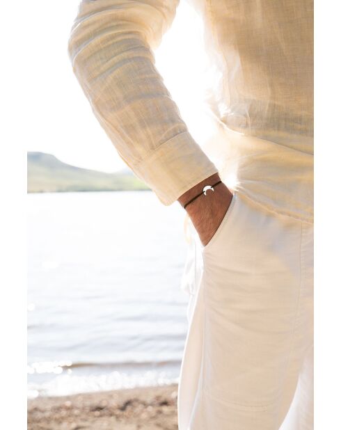 Khakifarbenes Mondarmband mit Khakiversilberung