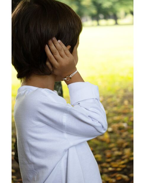 Capucine 16 mm vergulde link voor kinderen, wit