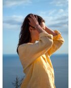 Pulsera Marche bañada en oro blanco y beige