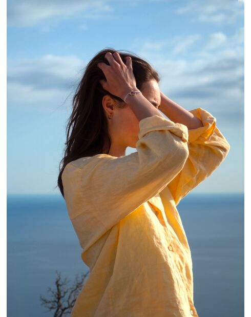 Bracciale Marche in oro beige e bianco placcato