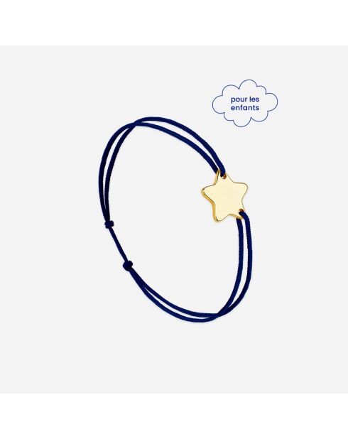 Middernachtblauwe verzilverde sterarmband