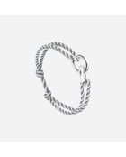 Colmar Union 22mm armband verzilverd beige en blauw