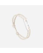 Pulsera Veora bañada en oro blanco y beige