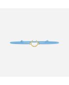 Armband met letter C - Goud - Kinderen - Gouden letters - Kinderen - Hemelsblauw