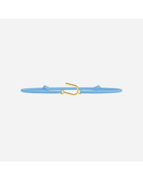 Armband mit dem Buchstaben U — Gold — Kinder — Gold — Buchstaben für Kinder — Gold — Himmelblau