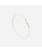 Pulsera con forma de rayo chapada en oro blanco