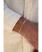 Pulsera con forma de rayo chapada en oro blanco