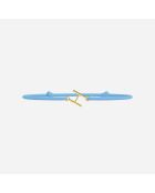 Braccialetto con lettera H - Oro per bambini Gold Letters Gold Sky Blue