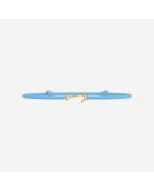 Letter J armband - Gouden letters voor kinderen Gouden letters hemelsblauw met gouden letters voor kinderen