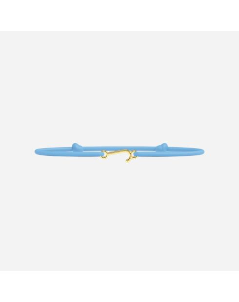 Letter J armband - Gouden letters voor kinderen Gouden letters hemelsblauw met gouden letters voor kinderen