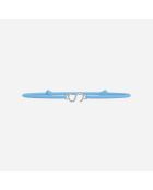 Hemelsblauwe verzilverde letter S-armband voor kinderen