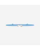 Himmelblaues versilbertes Kinderarmband mit dem Buchstaben Z