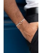 Pulsera Ruade bañada en oro blanco y beige