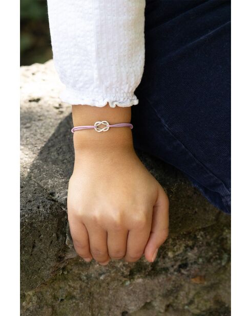 Bracciale Côme Knot 16mm placcato in argento per bambini