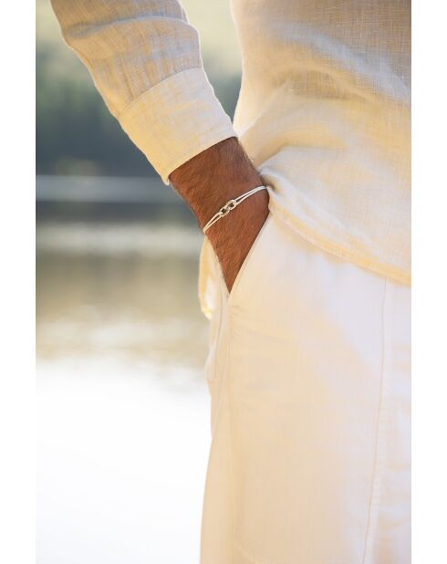 Bracciale Bruges Union placcato in argento bianco