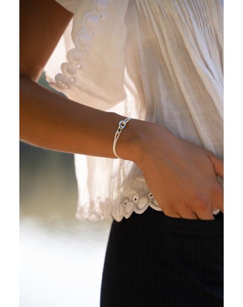 Bracciale Bruges Union placcato in argento bianco
